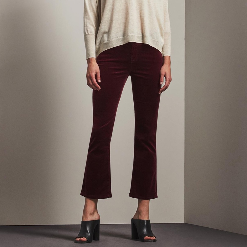 AG Adriano Goldschmied Jodi Crop Velvet Pants
